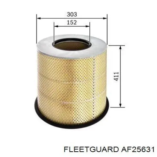 Do koszyka AF25631 Fleetguard Filtr powietrza