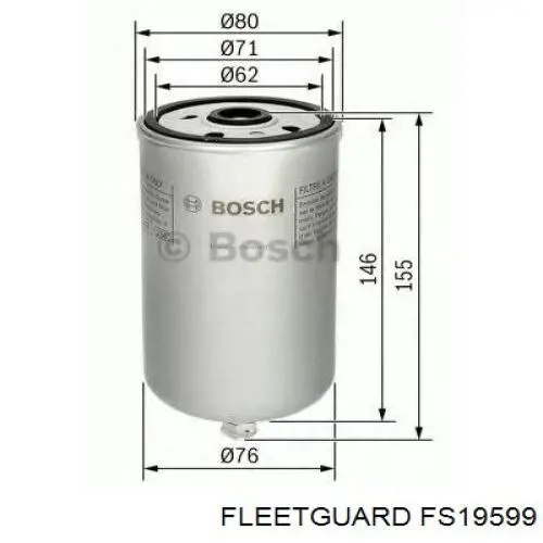 Filtr paliwa Fleetguard FS19599 cena, od 13,72 USD