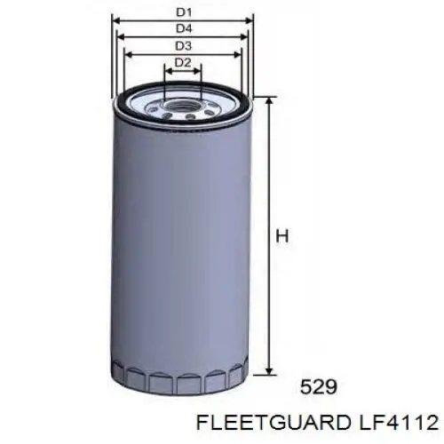 Filtr oleju Fleetguard LF4112 cena, od 30,41 USD