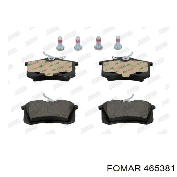 465381 Fomar Roulunds Okładziny (klocki) do hamulców tarczowych tylne