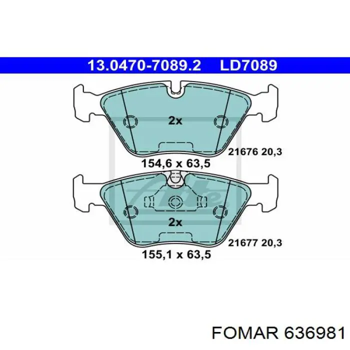 Klocki hamulcowe przednie tarczowe Fomar Roulunds 636981 cena, od 36,87 USD