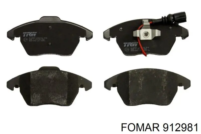 912981 Fomar Roulunds Klocki hamulcowe przednie tarczowe