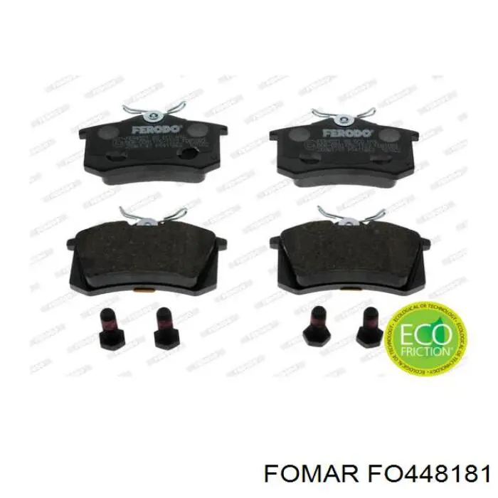Okładziny (klocki) do hamulców tarczowych tylne Fomar Roulunds FO448181 cena, od 7,66 USD