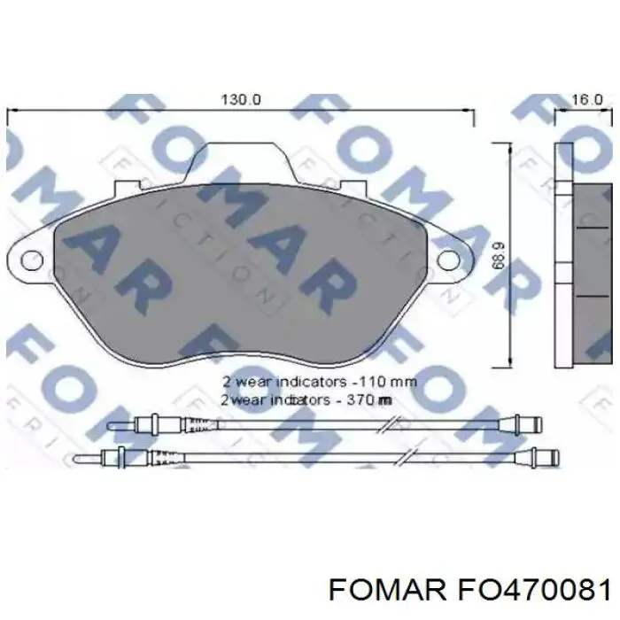 Klocki hamulcowe przednie tarczowe Fomar Roulunds FO470081 cena, od 20,57 USD