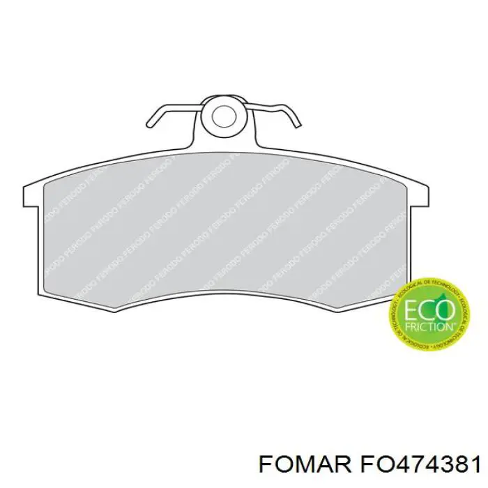 FO 474381 Fomar Roulunds klocki hamulcowe przednie tarczowe