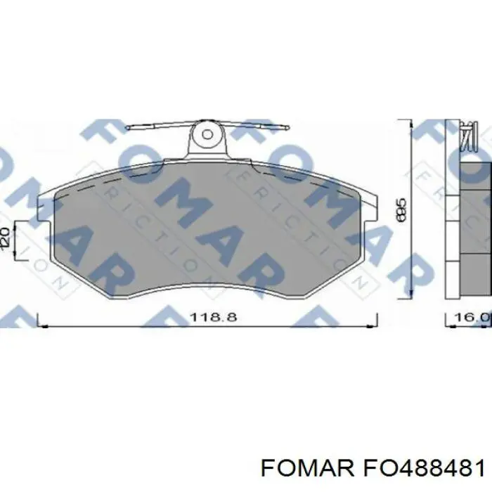 FO 488481 Fomar Roulunds klocki hamulcowe przednie tarczowe