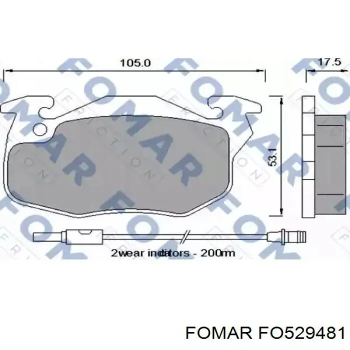 FO 529481 Fomar Roulunds klocki hamulcowe przednie tarczowe