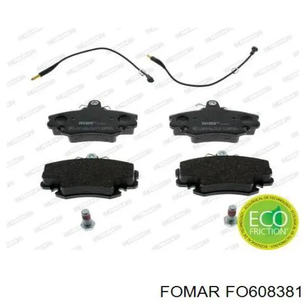Do koszyka 608381 Fomar Roulunds Klocki hamulcowe przednie tarczowe