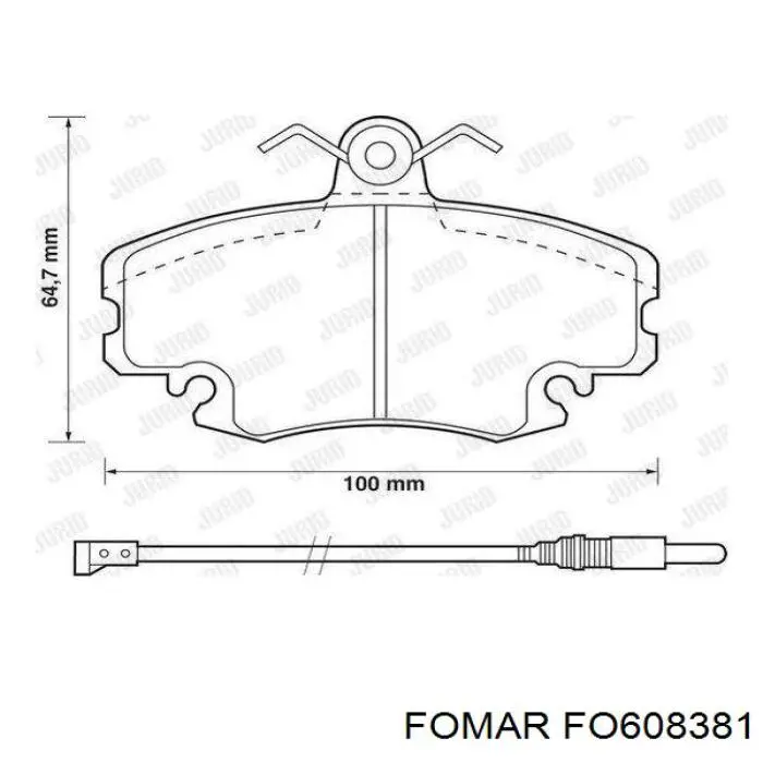 Do koszyka FO608381 Fomar Roulunds Klocki hamulcowe przednie tarczowe