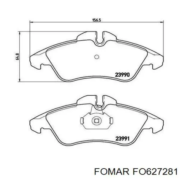Do koszyka FO627281 Fomar Roulunds Klocki hamulcowe przednie tarczowe
