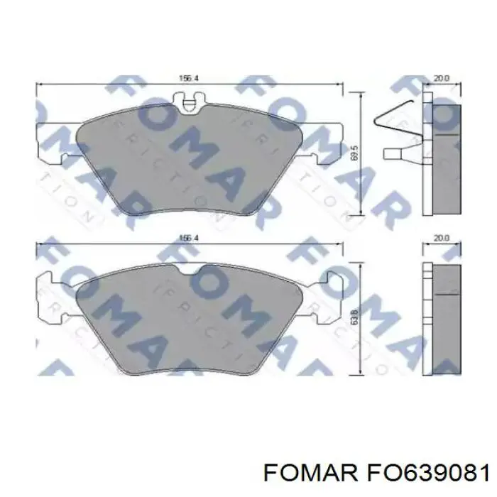 FO 639081 Fomar Roulunds klocki hamulcowe przednie tarczowe