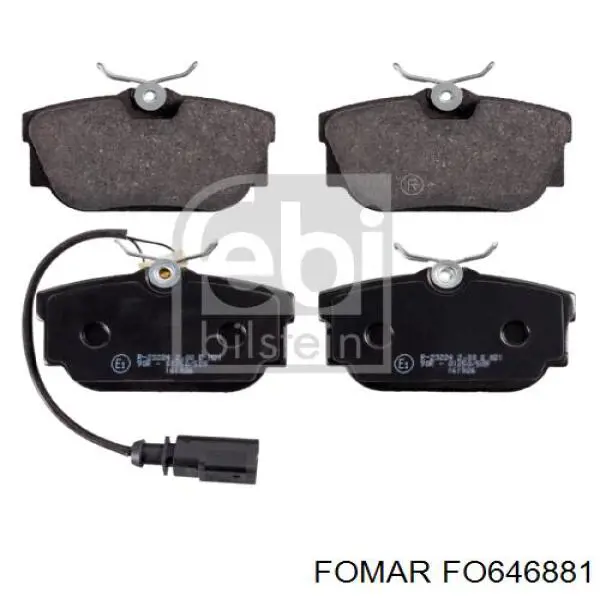 Okładziny (klocki) do hamulców tarczowych tylne Fomar Roulunds FO646881 cena, od 22,39 USD