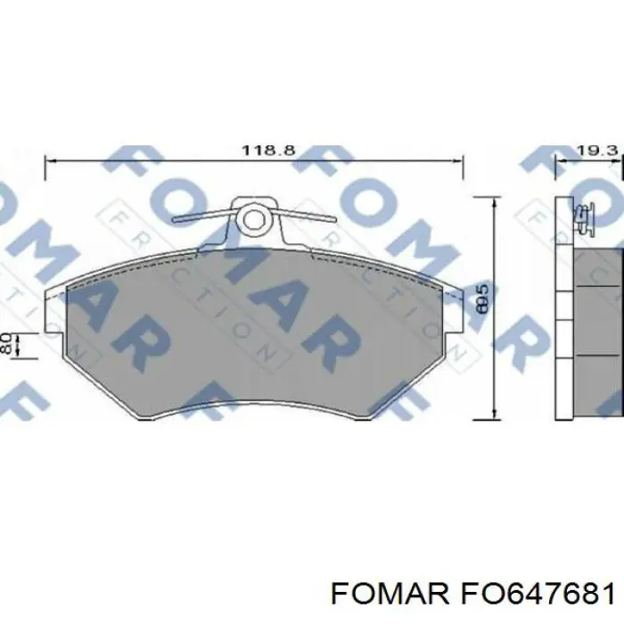 FO 647681 Fomar Roulunds klocki hamulcowe przednie tarczowe