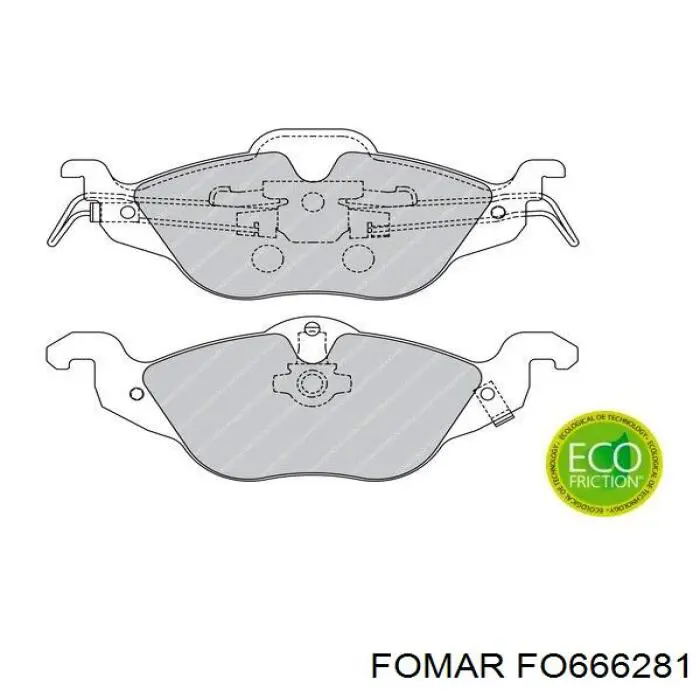 Klocki hamulcowe przednie tarczowe Fomar Roulunds FO666281 cena, od 26,87 USD