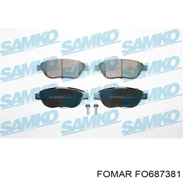 Do koszyka FO687381 Fomar Roulunds Klocki hamulcowe przednie tarczowe