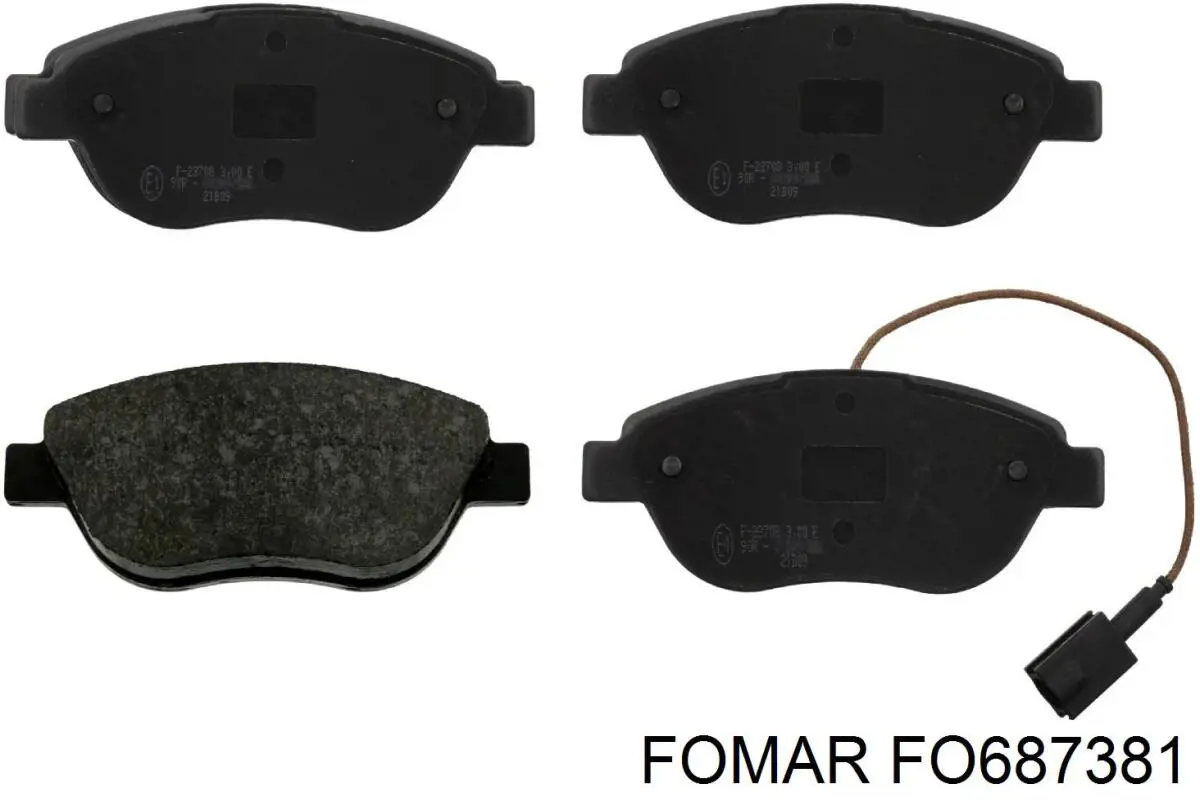 Klocki hamulcowe przednie tarczowe Fomar Roulunds FO687381 cena, od 23,81 USD