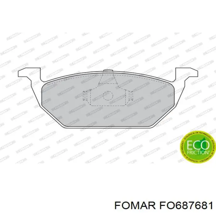 Do koszyka FO687681 Fomar Roulunds Klocki hamulcowe przednie tarczowe
