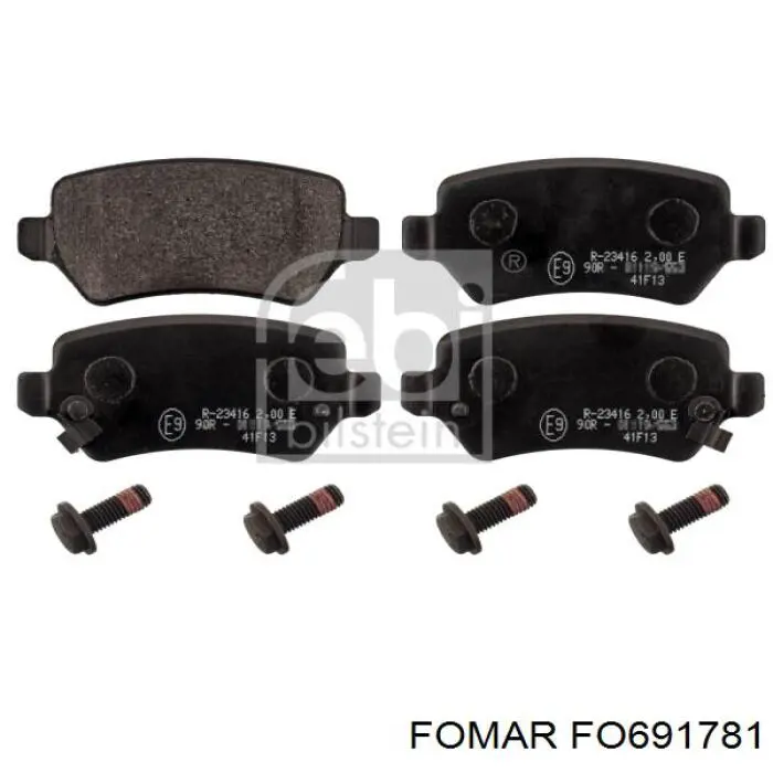 Okładziny (klocki) do hamulców tarczowych tylne Fomar Roulunds FO691781 cena, od 19,21 USD