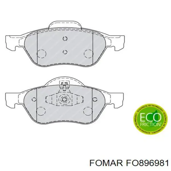Klocki hamulcowe przednie tarczowe Fomar Roulunds FO896981 cena, od 28,24 USD