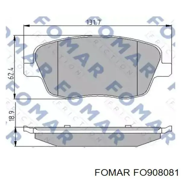 FO 908081 Fomar Roulunds klocki hamulcowe przednie tarczowe