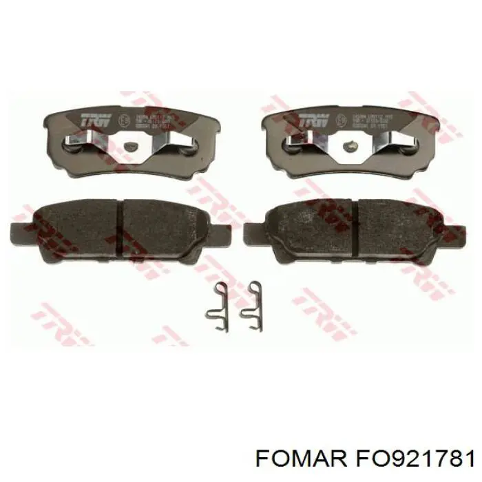 Okładziny (klocki) do hamulców tarczowych tylne Fomar Roulunds FO921781 cena, od 17,21 USD
