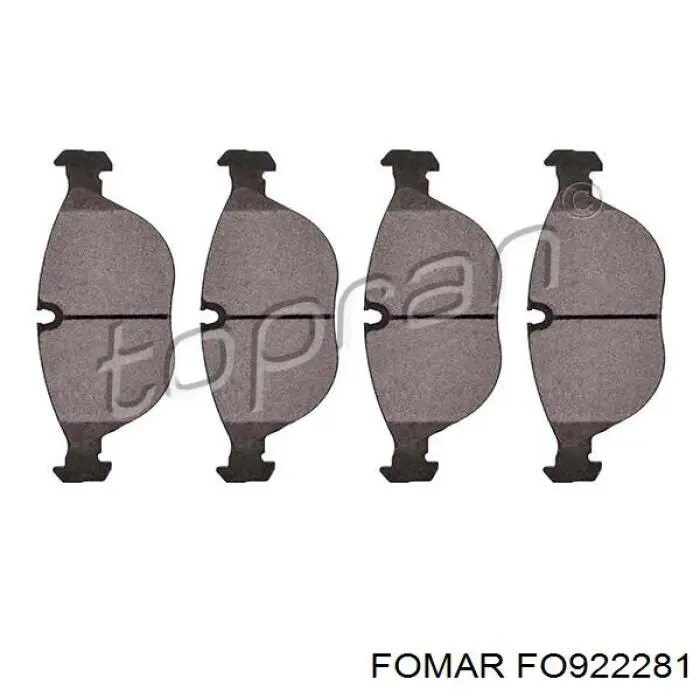 FO 922281 Fomar Roulunds klocki hamulcowe przednie tarczowe