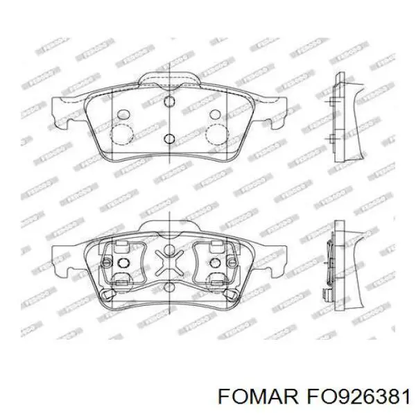 Do koszyka FO926381 Fomar Roulunds Okładziny (klocki) do hamulców tarczowych tylne