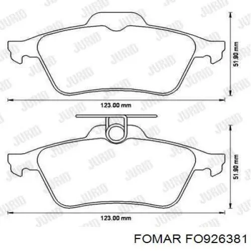 Okładziny (klocki) do hamulców tarczowych tylne FO926381 Fomar Roulunds