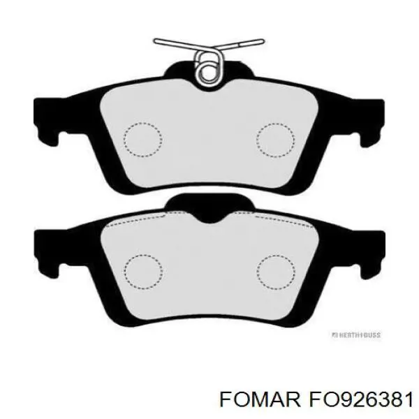 Okładziny (klocki) do hamulców tarczowych tylne Fomar Roulunds FO926381