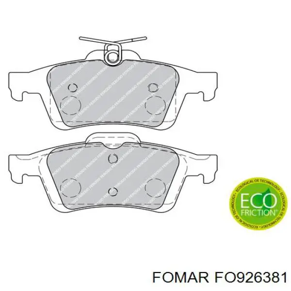 Okładziny (klocki) do hamulców tarczowych tylne Fomar Roulunds FO926381 cena, od 35,38 USD