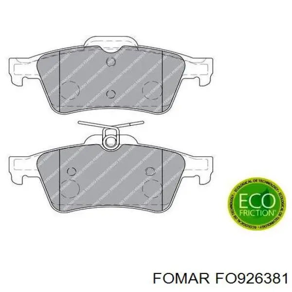 Okładziny (klocki) do hamulców tarczowych tylne Fomar Roulunds FO926381 cena, od 35,38 USD