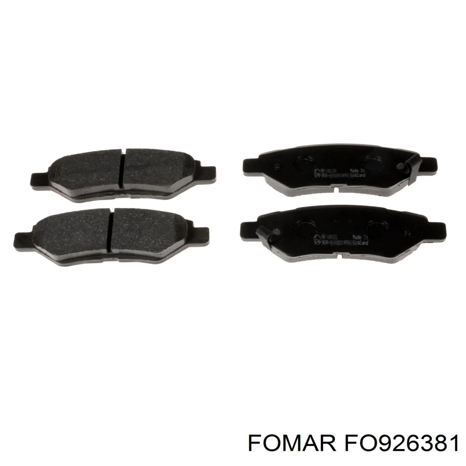 FO926381 Fomar Roulunds Okładziny (klocki) do hamulców tarczowych tylne