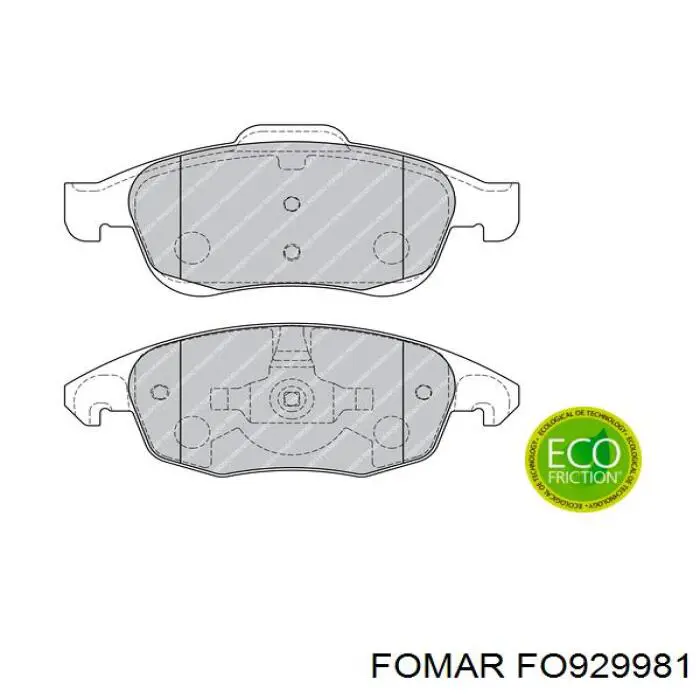 Klocki hamulcowe przednie tarczowe Fomar Roulunds FO929981 cena, od 27,00 USD