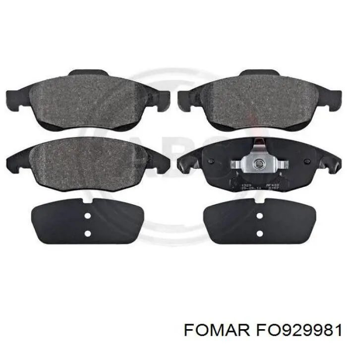 Do koszyka FO929981 Fomar Roulunds Klocki hamulcowe przednie tarczowe