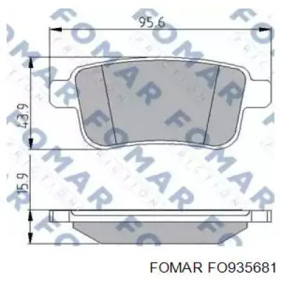 Okładziny (klocki) do hamulców tarczowych tylne Fomar Roulunds FO935681 cena, od 18,66 USD