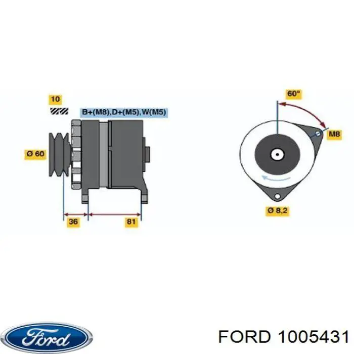 1005431 Ford alternator