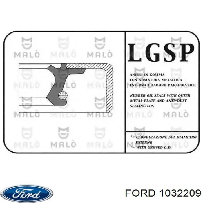Uszczelniacz wału korbowego silnika tylny Ford 1032209 cena, od 17,72 USD