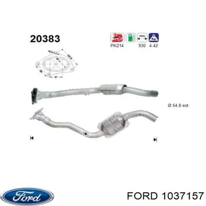 Konwerter-katalizator do Ford Transit IV E