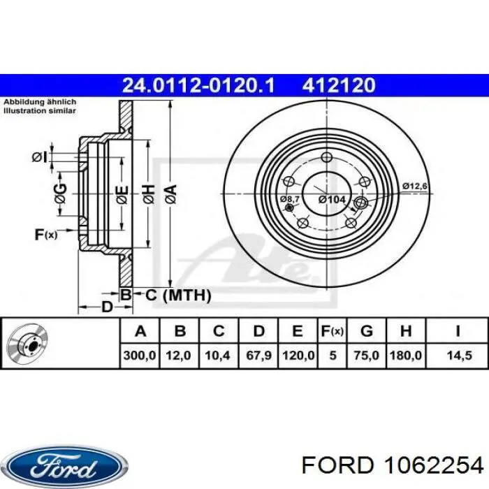 Do koszyka 1062254 Ford Chłodnica nagrzewnicy (ogrzewacza)
