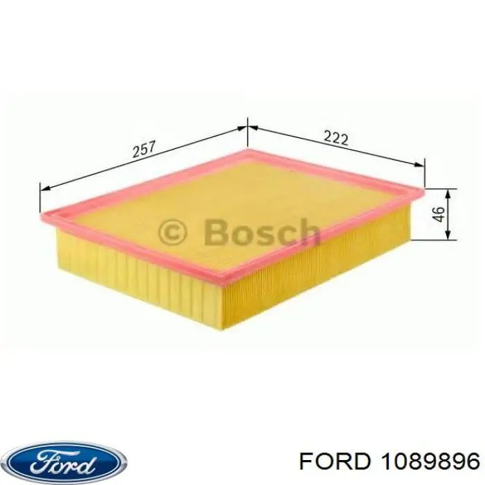 Filtr powietrza Ford 1089896 cena, od 14,61 USD