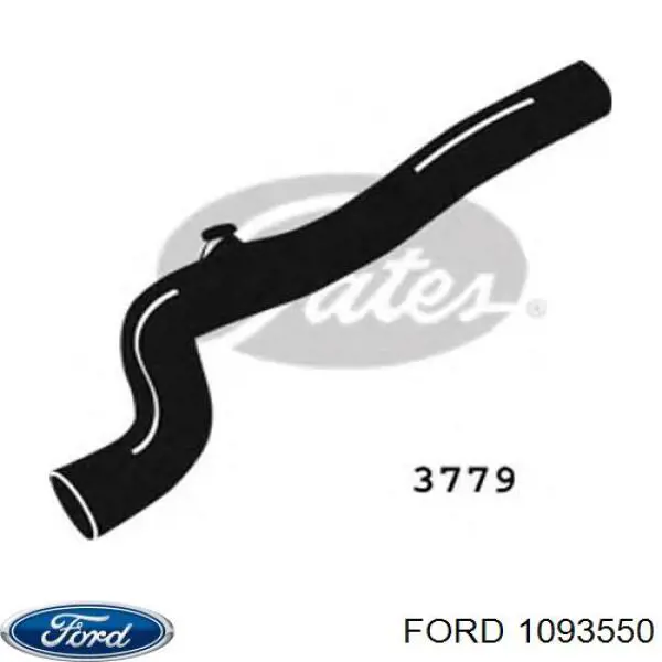 Przewód (króciec) chłodnicy górny Ford 1093550 cena, od 49,83 USD