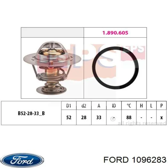 Do koszyka 1096283 Ford Termostat