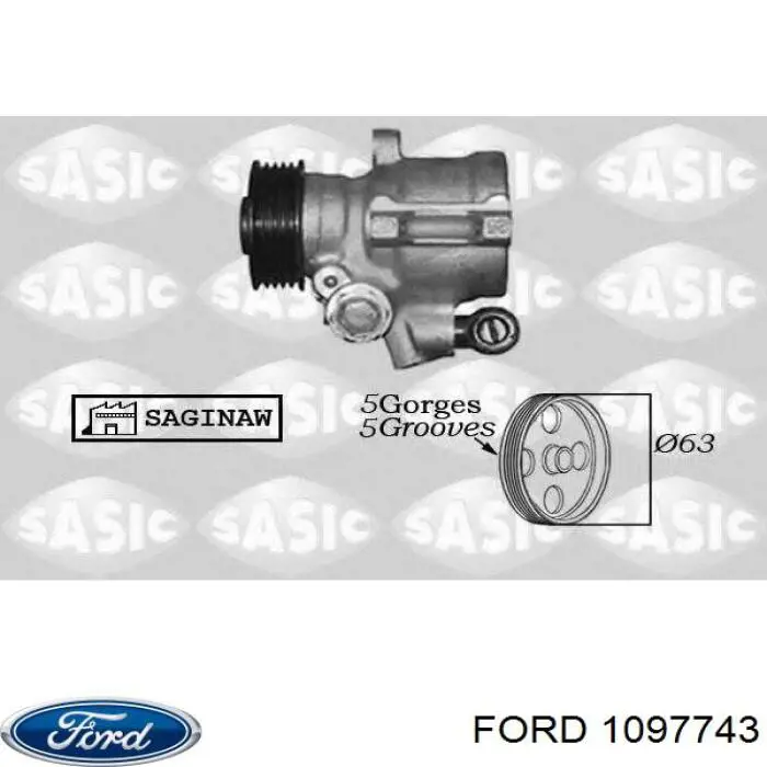 1097743 Ford Pompa wspomagania hydraulicznego kierownicy