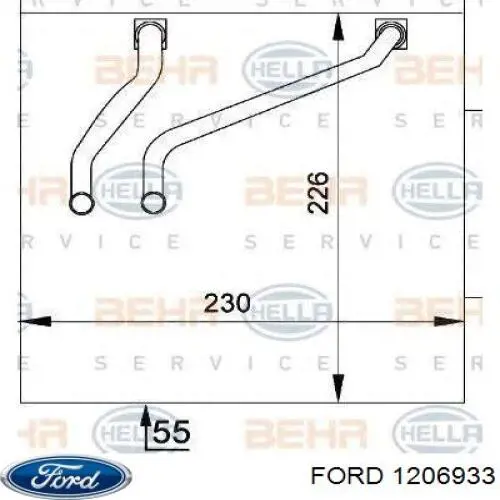 Parownik klimatyzacji Ford 1206933 cena, od 115,71 USD