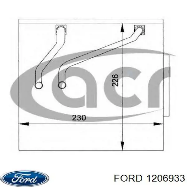Do koszyka 1206933 Ford Parownik klimatyzacji