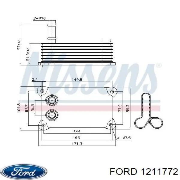 Obudowa filtra oleju Ford 1211772 cena, od 87,73 USD
