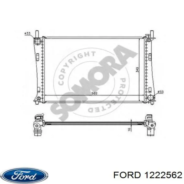 Do koszyka 1222562 Ford Chłodnica silnika