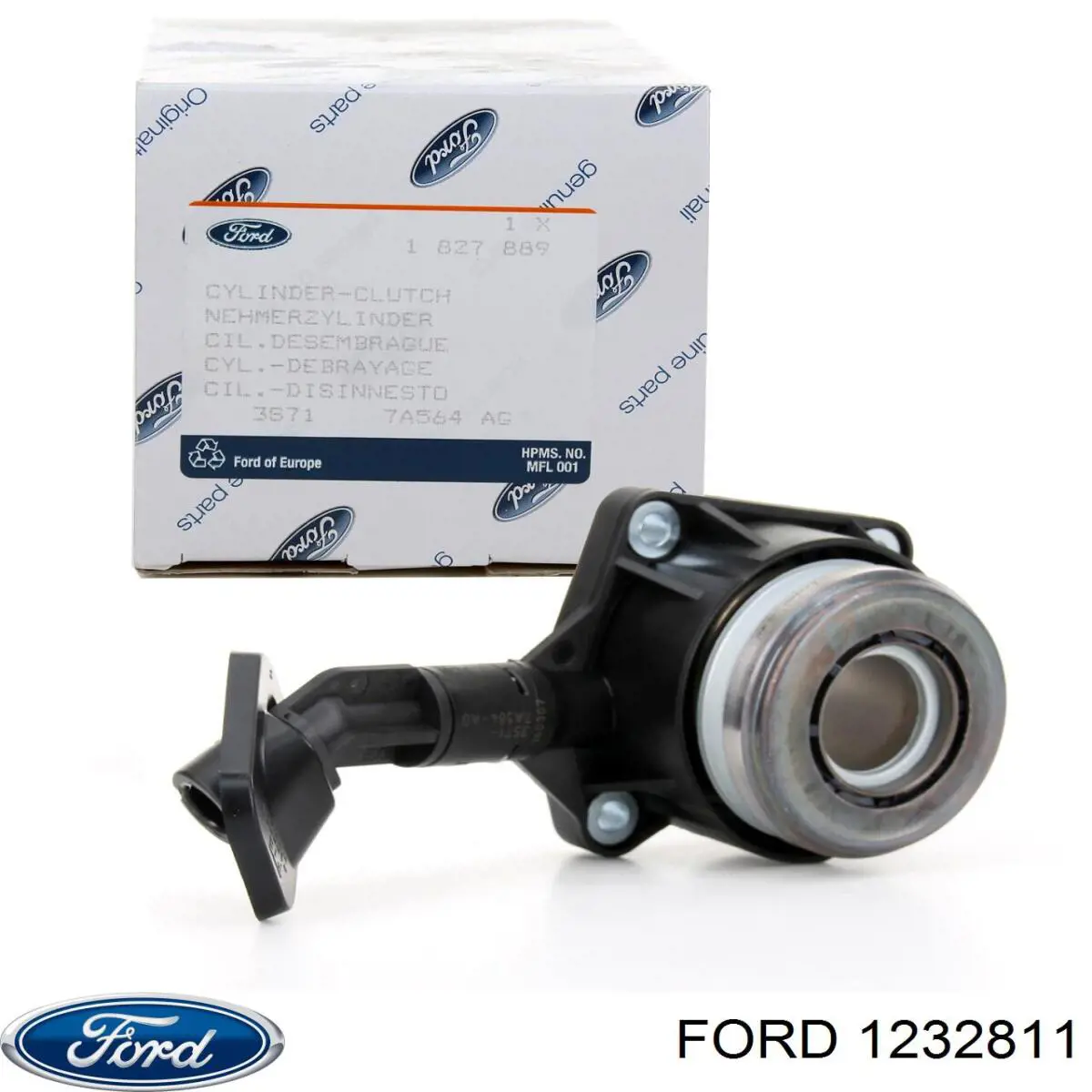 Do koszyka 1232811 Ford Cylinder roboczy sprzęgła (wysprzęglik) w komplecie z łożyskiem wyciskowym
