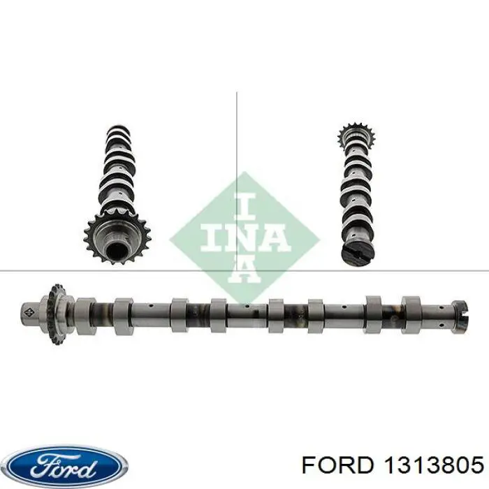 Do koszyka 1313805 Ford Wał rozrządu silnika wylotowy, wydechowy