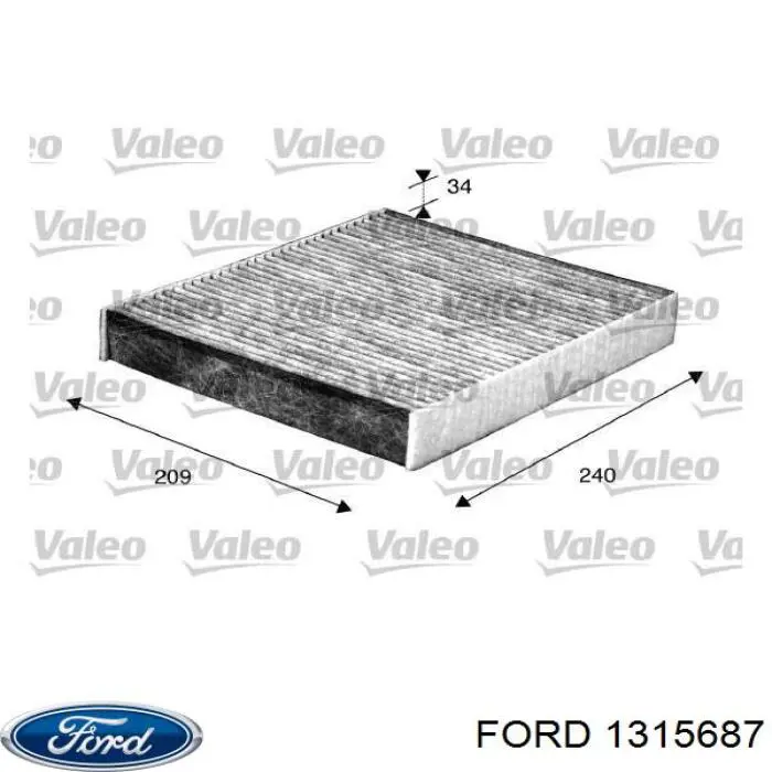 1315687 Ford Filtr kabiny